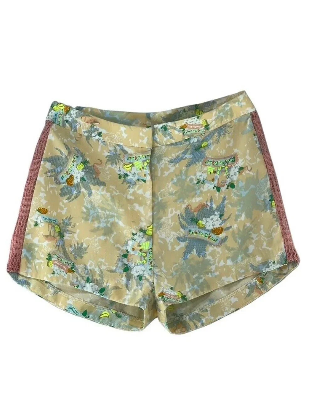 Playhound Beige Graphic Print Shorts Size M